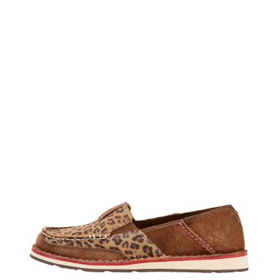 Ariat Cruiser Koyu Kahverengi / Leopar Loafer Ayakkabı Bayan (34362-709)